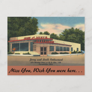 Ohio, Jerry & Bert's Restaurant, Painesville Postcard