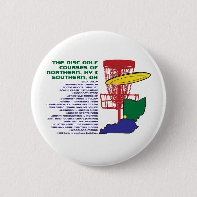 Ohio Kentucky Disc Golf 6 Cm Round Badge (Front)
