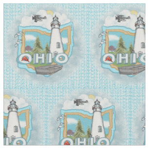 Ohio Lighthouse Fabric