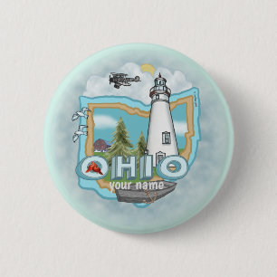 Ohio Lighthouse pin button
