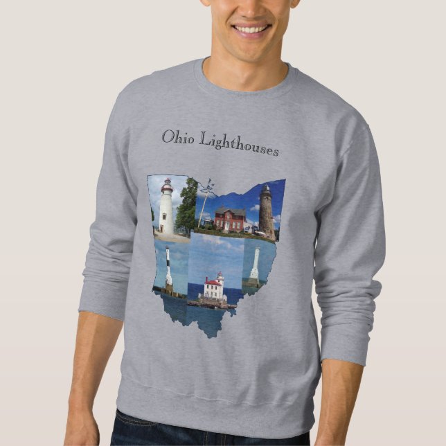 Ohio Lighthouses shirt black lettering (Front)