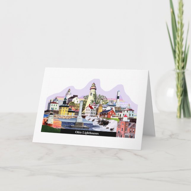 Ohio Lights Collage sunset Card (Front)