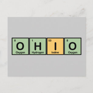 Ohio made of Elements Postcard