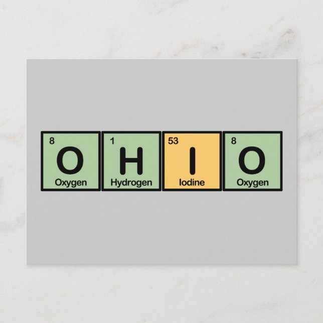 Ohio made of Elements Postcard (Front)
