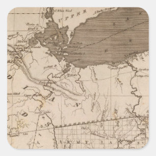Ohio Map by Arrowsmith Square Sticker