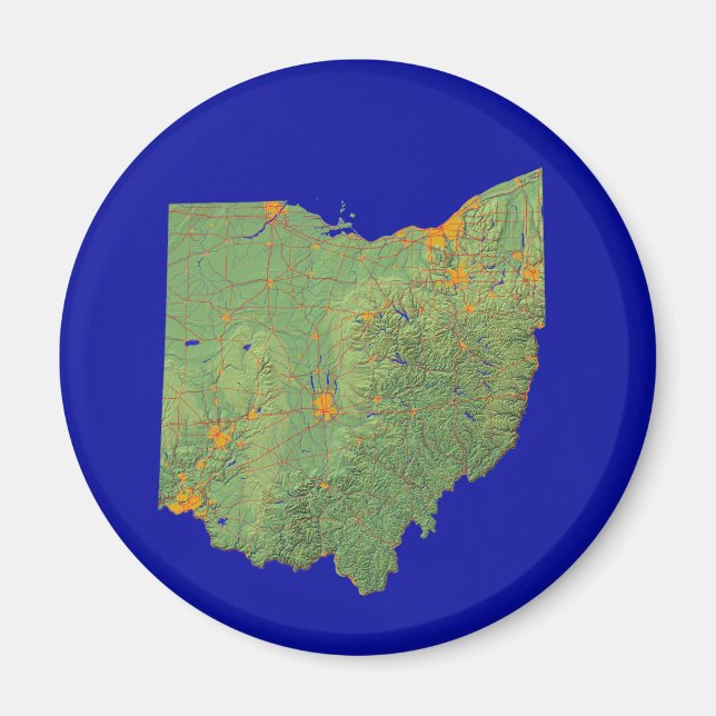 Ohio Map Magnet (Front)