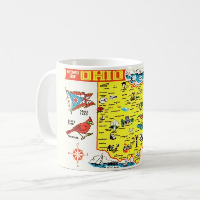 Ohio Map Mug (Front Left)