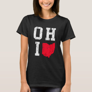 Ohio Map OH Home Shape State Vintage Grunge T-Shirt
