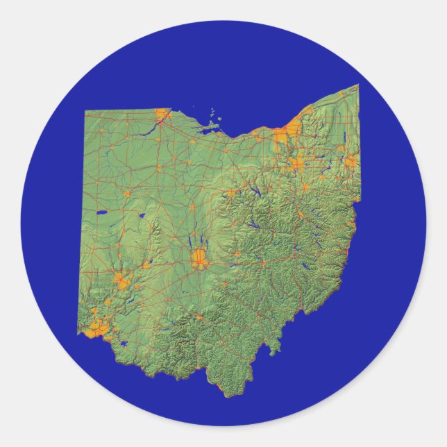 Ohio Map Sticker (Front)