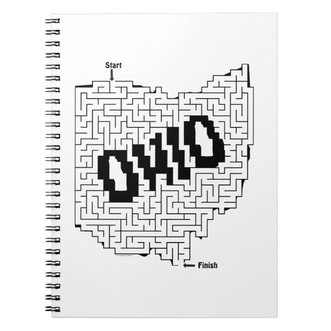 Ohio Maze Puzzle Notebook (Front)