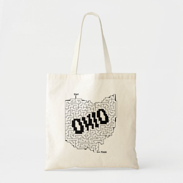 Ohio Maze Puzzle Tote Bag (Front)
