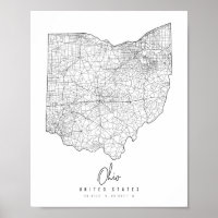 Ohio Minimal Street Map