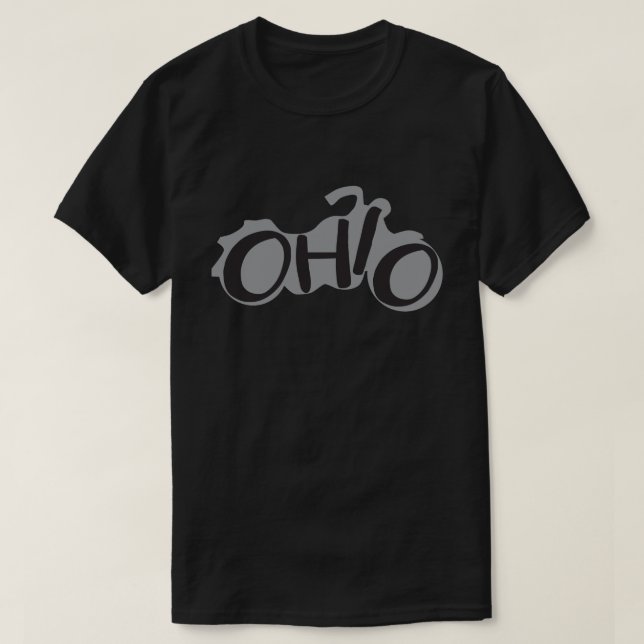 Ohio Motorcycle biker design T-Shirt (Design Front)