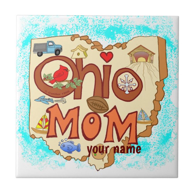 Ohio Mum  Tile (Front)