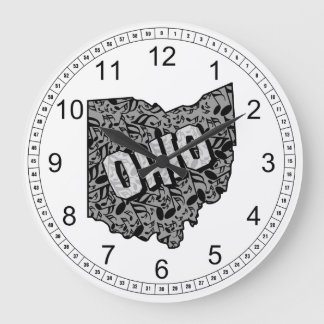 Ohio Music Notes Large Clock