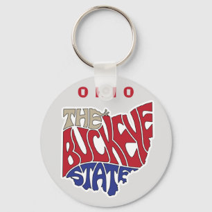 Ohio Nickname Word Art   Key Ring