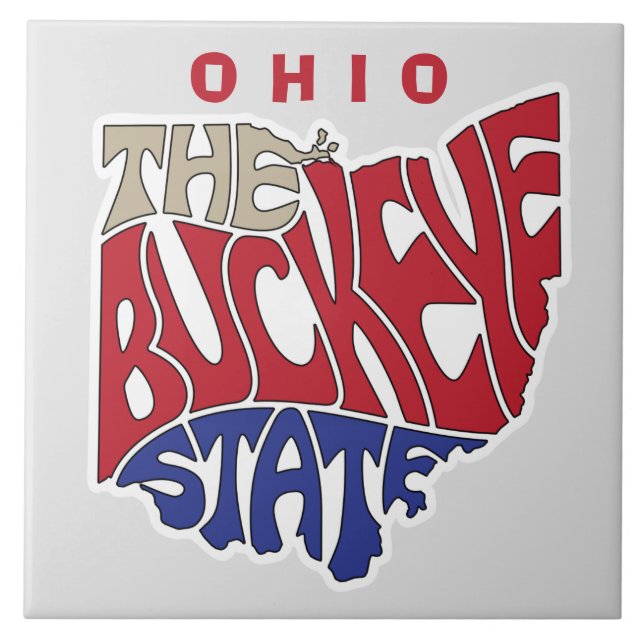 Ohio Nickname Word Art Tile (Front)