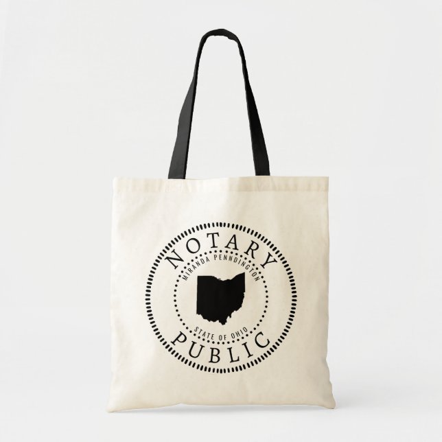 Ohio Notary Public Personalised Tote Bag (Front)