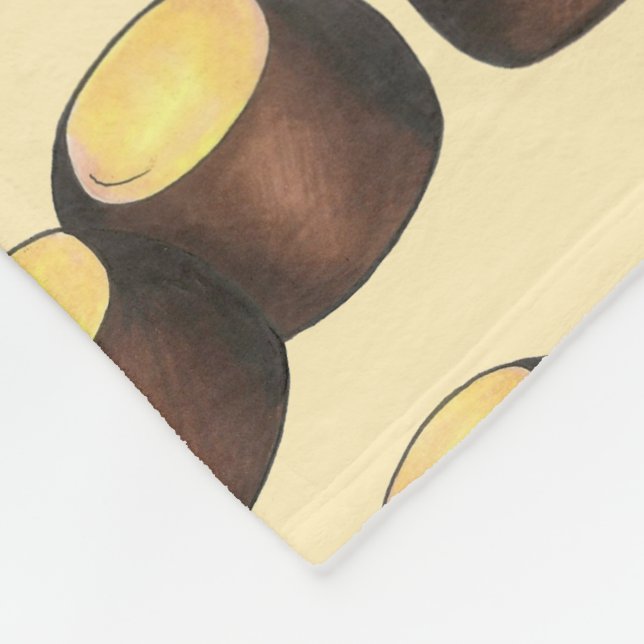 Ohio OH Peanut Butter Buckeye Buck Eye Nut Candy Fleece Blanket (Corner)