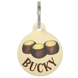 Ohio OH Peanut Butter Buckeye Buck Eye Nut Candy Pet Tag