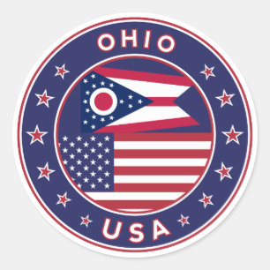 Ohio, Ohio t-shirt, Ohio sticker, phone case Classic Round Sticker