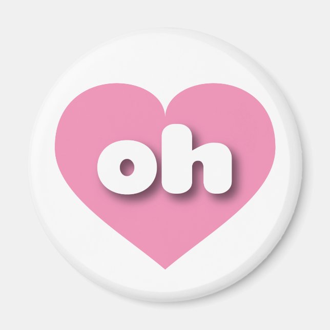 Ohio pink heart - I love oh Magnet (Front)