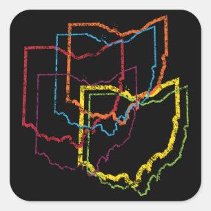 ohio pride blur square sticker
