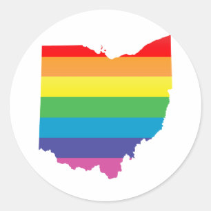 ohio pride. classic round sticker