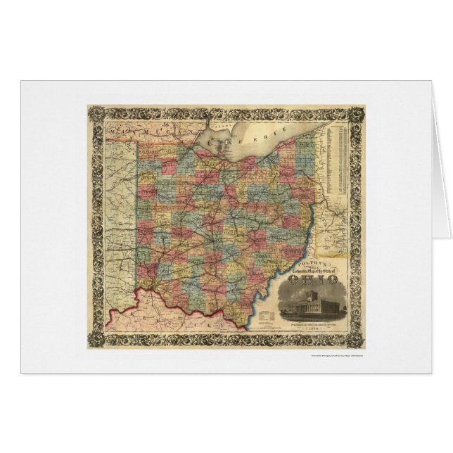 Ohio Railroad Map 1854 (Front Horizontal)