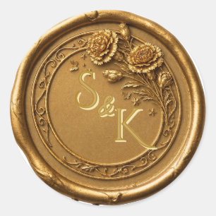 Ohio Red Carnation Wax Seal Sticker