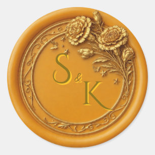 Ohio Red Carnation Wax Seal Sticker