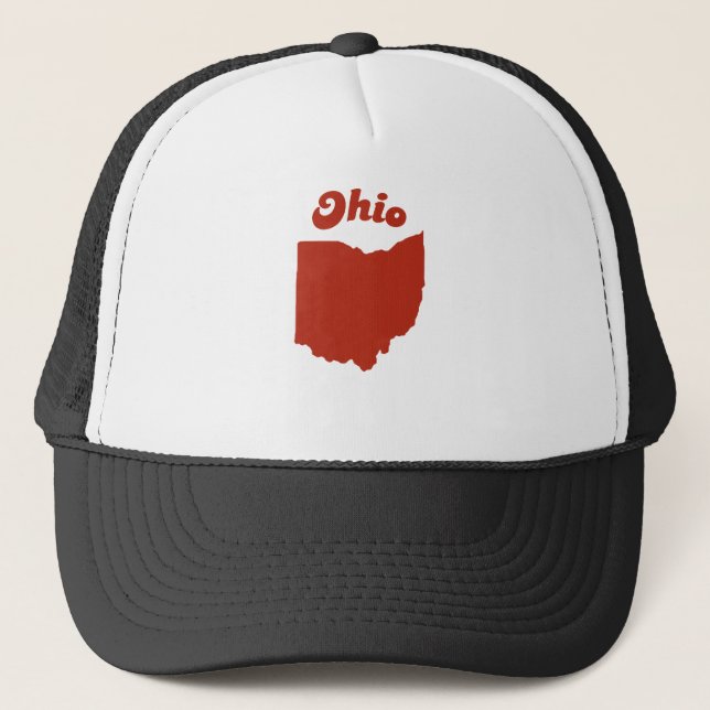 OHIO Red State Trucker Hat (Front)