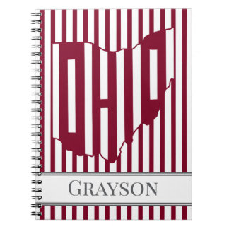 Ohio Red Stripe Notebook