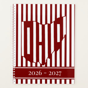 Ohio Red Stripe Planner