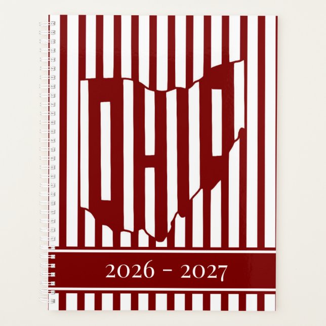 Ohio Red Stripe Planner (Front)