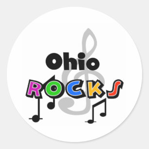 Ohio Rocks Classic Round Sticker