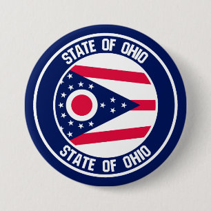 Ohio Round Emblem 7.5 Cm Round Badge