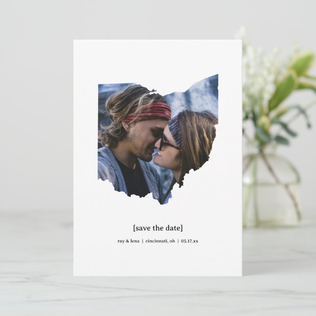 Ohio Save the Date Photo Card (Standing Front)