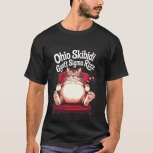 Ohio Skibidi Gyatt Sigma Rizz Chonk Cat Meme Graph T-Shirt