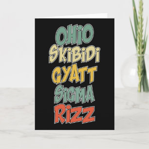 Ohio Skibidi Gyatt Sigma Rizz Gen Alpha Xmas Chris Card