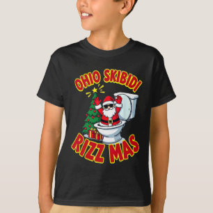 Ohio Skibidi Rizzmas Christmas Rizz Santa Claus Ki T-Shirt