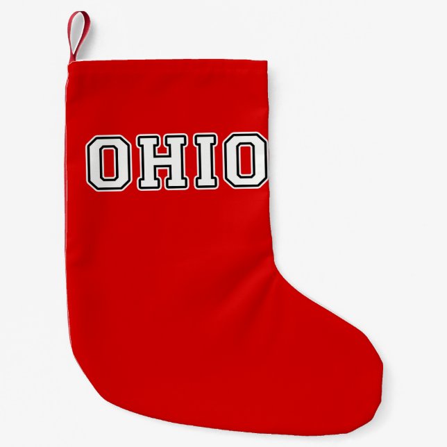 Ohio Small Christmas Stocking (Front)
