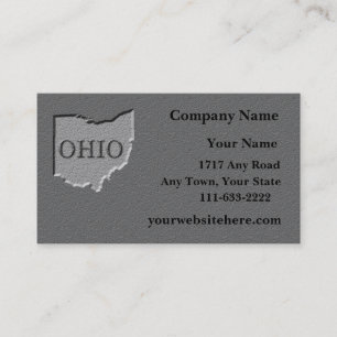 Ohio State Business card carved stone look