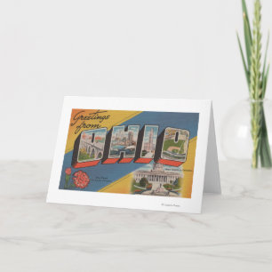 Ohio (State Capital/Flower) - Large Letter Scene Card