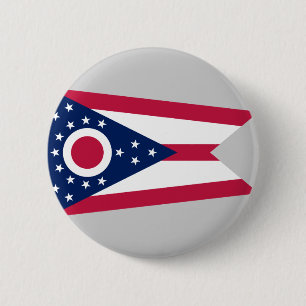 Ohio State Flag 6 Cm Round Badge