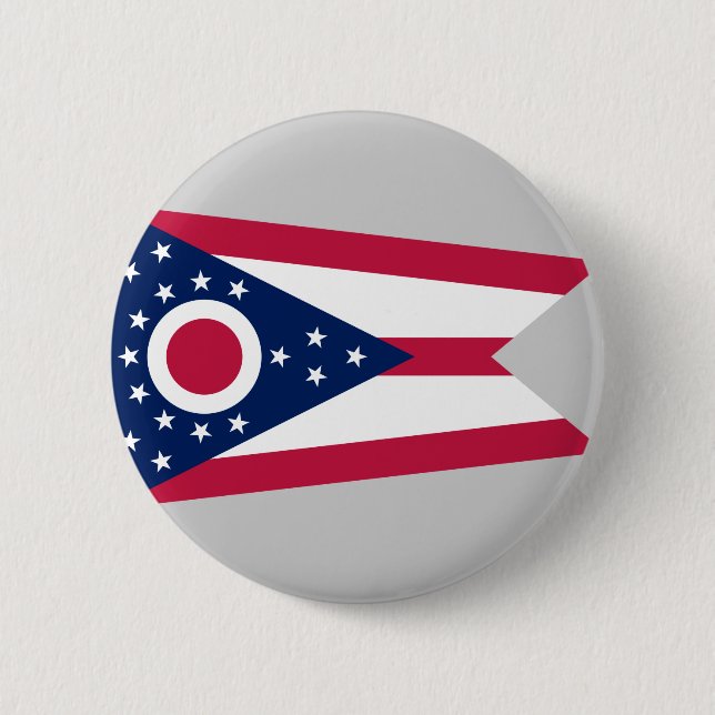 Ohio State Flag 6 Cm Round Badge (Front)