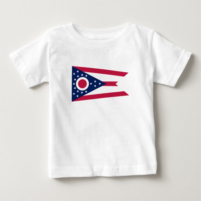Ohio State Flag Baby T-Shirt (Front)