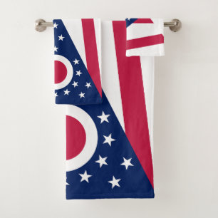 Ohio State Flag Bath Towel Set