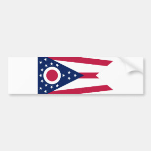 Ohio State Flag Bumper Sticker