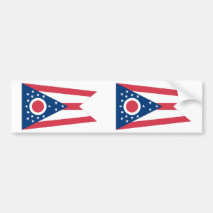 Ohio State Flag Bumper Sticker